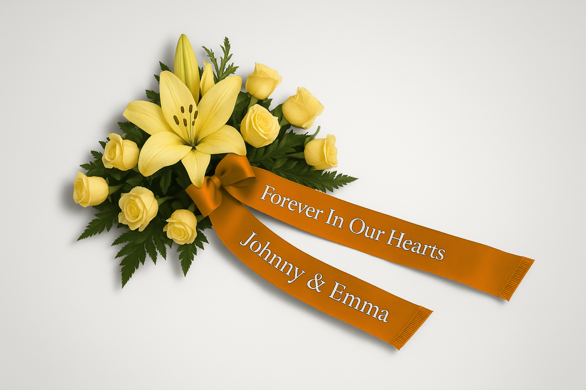 A photo of Bouquet Ribbon with Print from JM Band®. Purchase ribbon in White here.