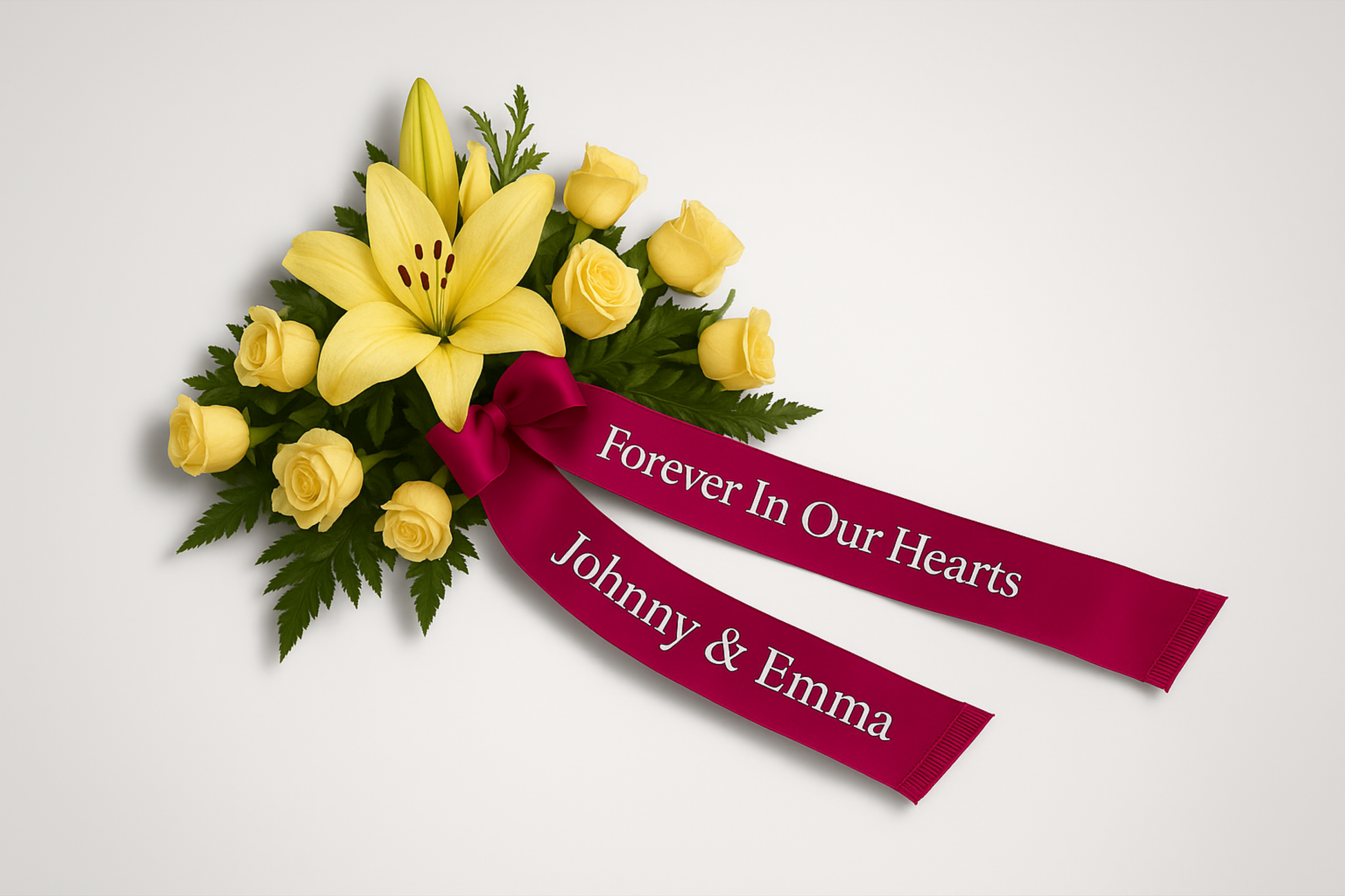 A photo of Bouquet Ribbon with Print from JM Band®. Purchase ribbon in Pink here.