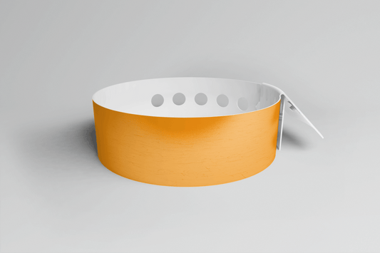 Plain L Shape - Plain Wristband Vinyl Wristbands JM Band® 1 Orange