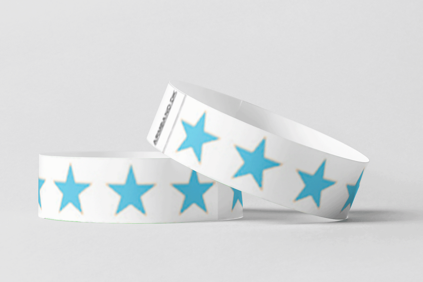 Paper Wristbands - Pre-Printed Paper wristbands JM Band® 10 Blue Stars