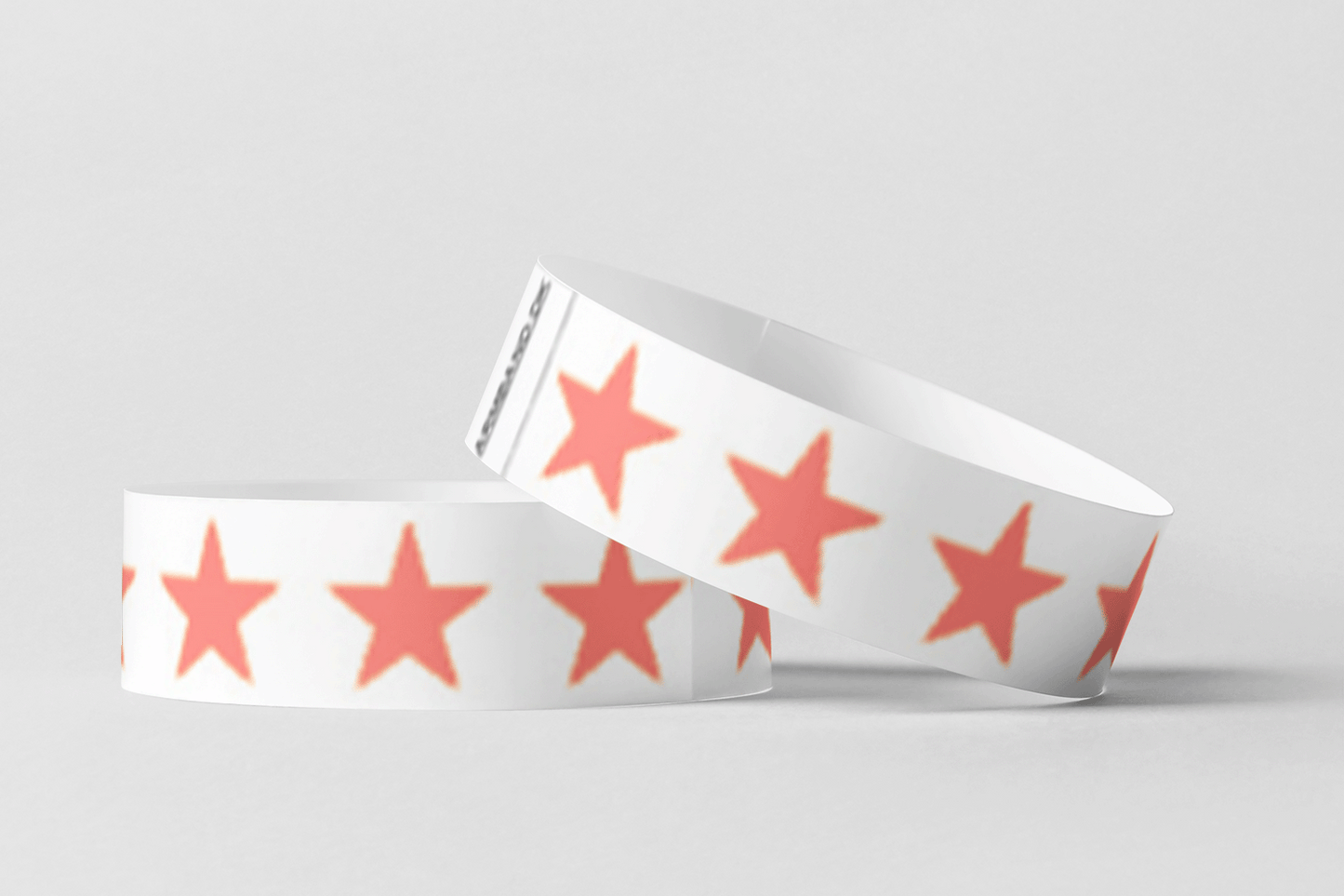 Paper Wristbands - Pre-Printed Paper wristbands JM Band® 10 Red Stars