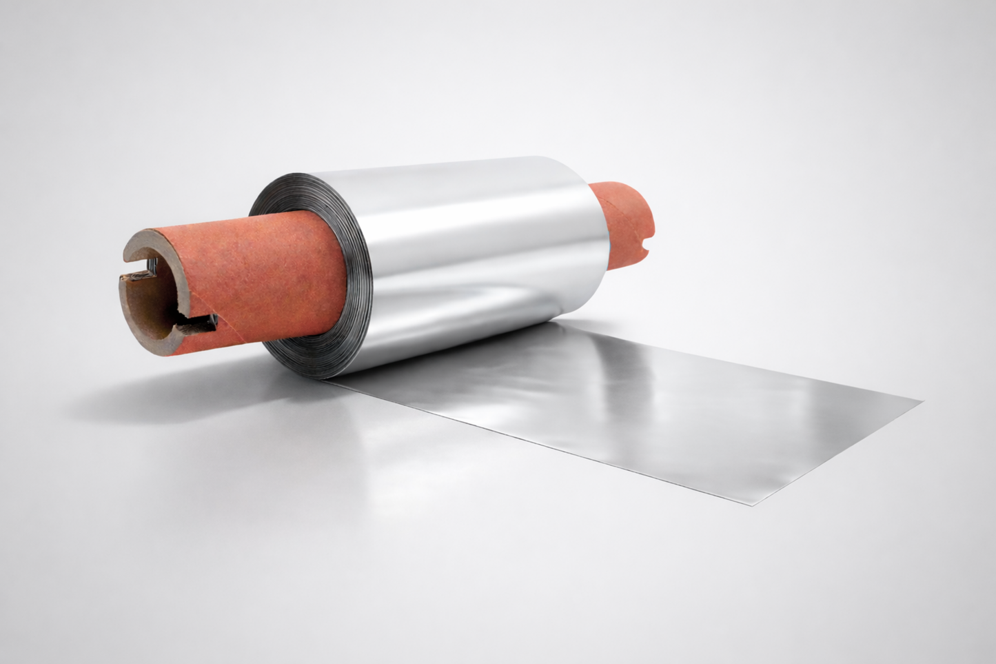 Rulla hopeanväristä lämpösiirtokalvoa JM Band® -värinauhojen lämpösiirtoa varten