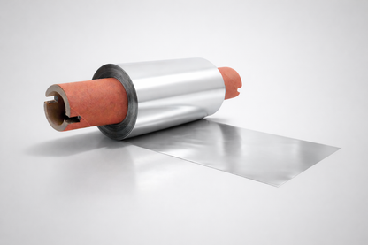 Rulla hopeanväristä lämpösiirtokalvoa JM Band® -värinauhojen lämpösiirtoa varten