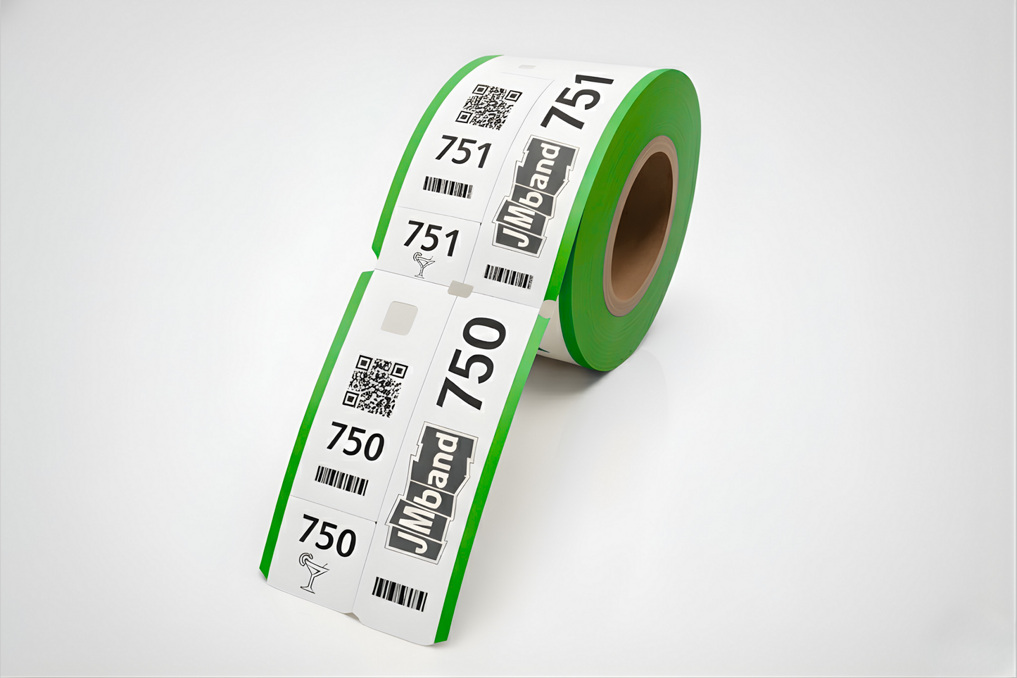 3-osaiset narikkaliput painatuksella