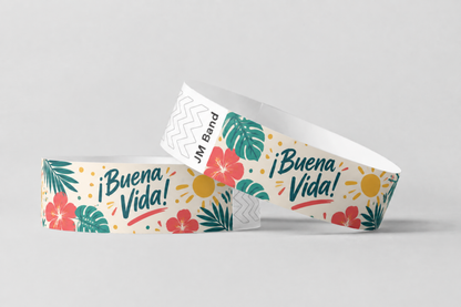 Väripainetut paperirannekkeet