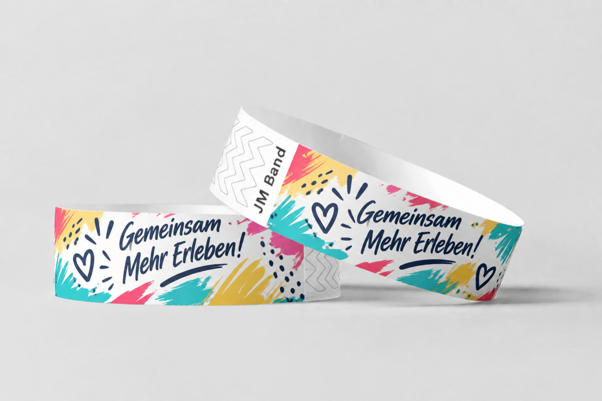 Väripainetut paperirannekkeet