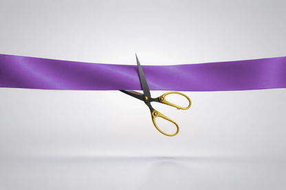 Violetti ECO satiinista virkaanastujaisnauha ilman painatusta JM Band® -merkiltä.