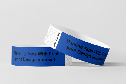 Marking Tape With Print Paper wristbands JM Band EU 10 Dark Blue 