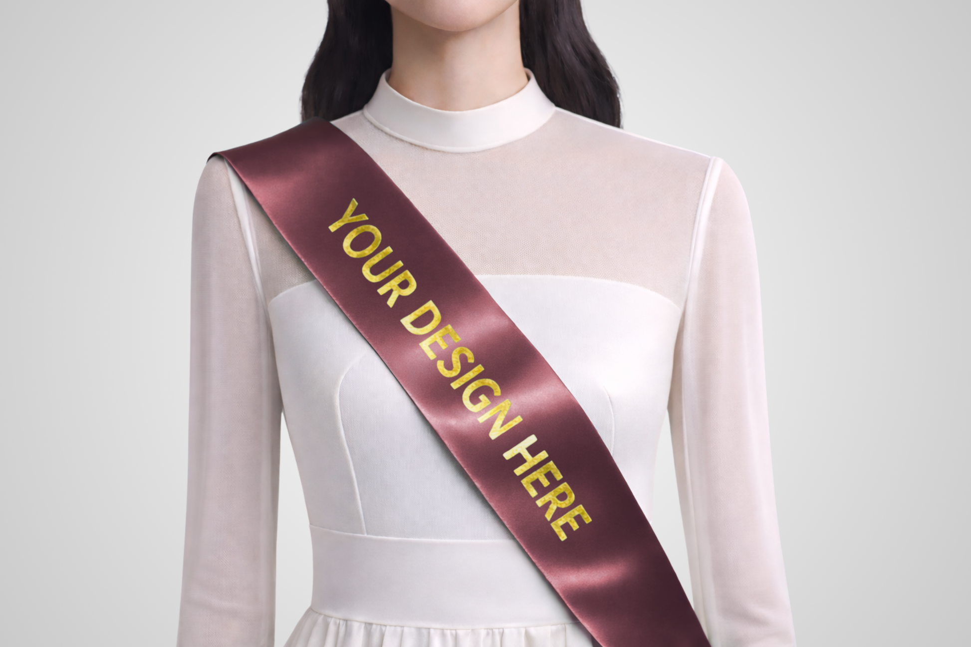 JM Band® -merkkinen mittatilaustyönä valmistettu ECO-satiinipuite bordeaux-värisenä.