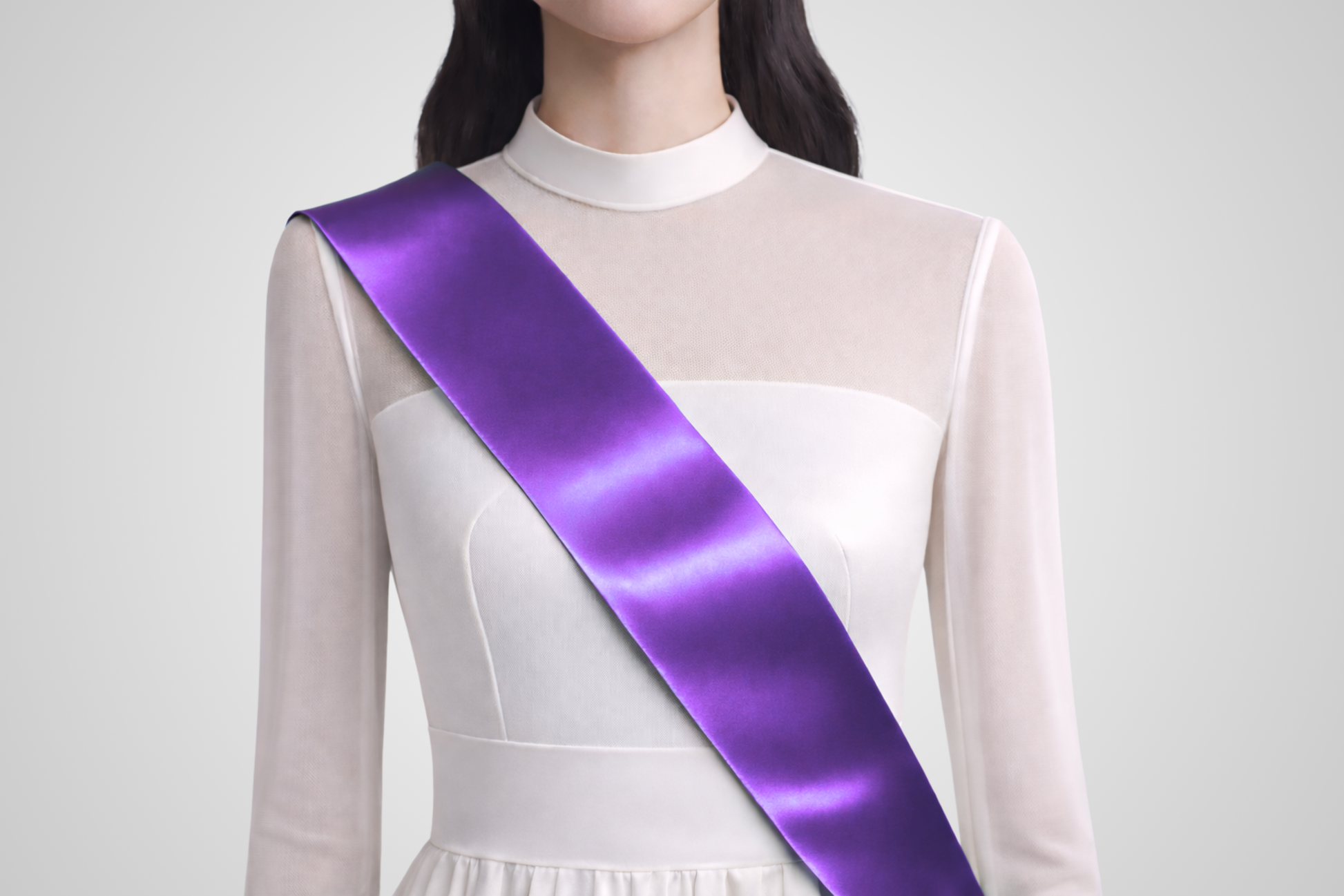 Violetti ECO satiinipalkintonauha ilman painatusta JM Band® -merkiltä.