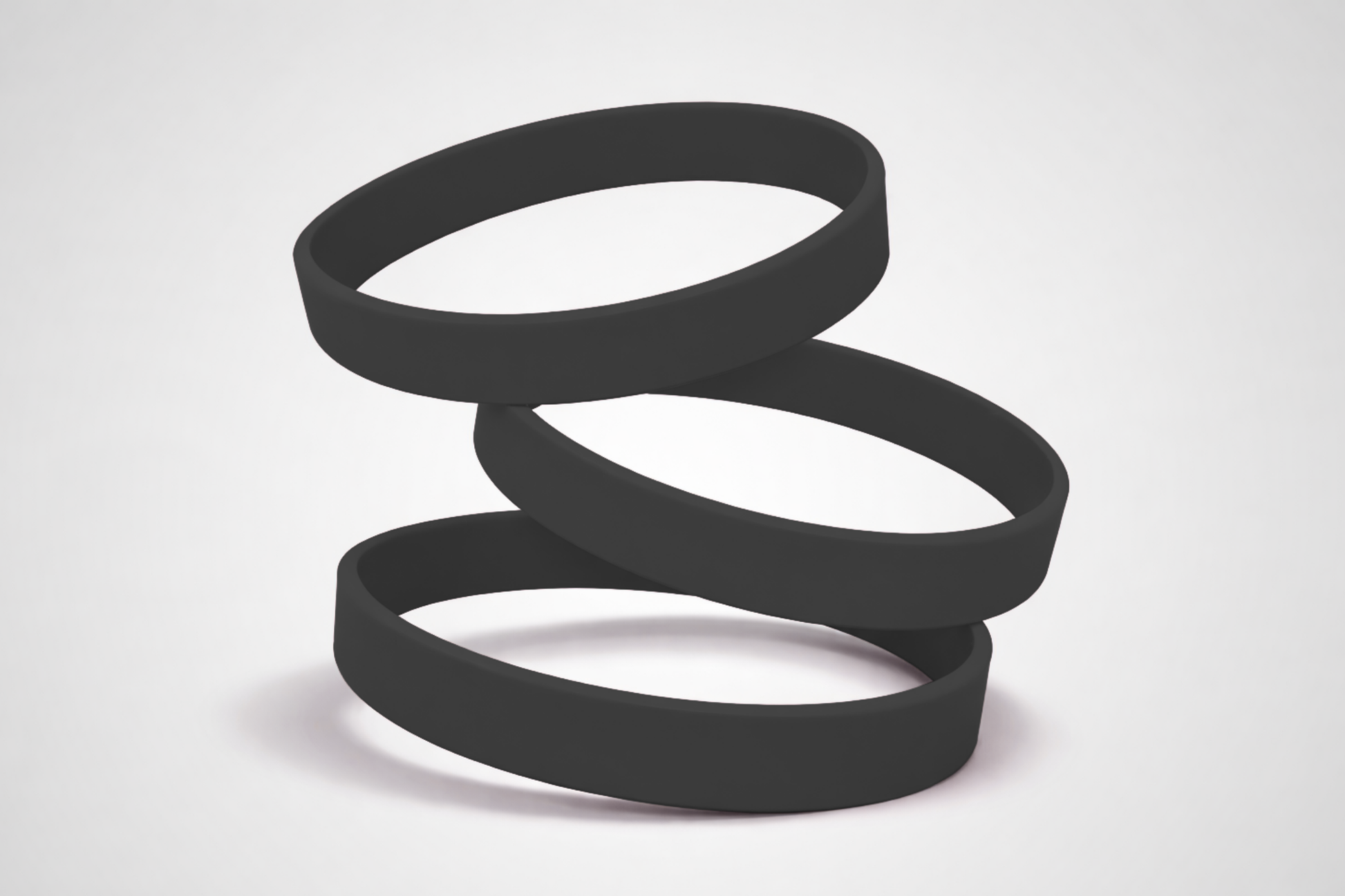 Black Plain Silicone Wristbands. Buy Silicone Wristbands without print from JM Band®