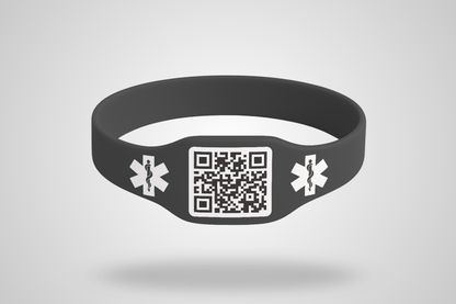 Silikonirannekkeet QR -koodilla