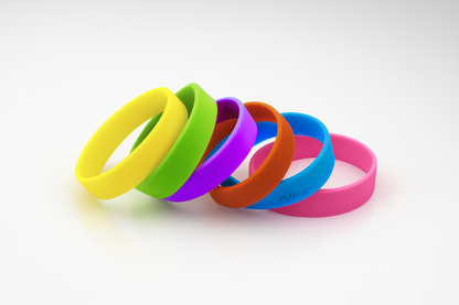 Colored silicone wristbands for children without print from JM Band®