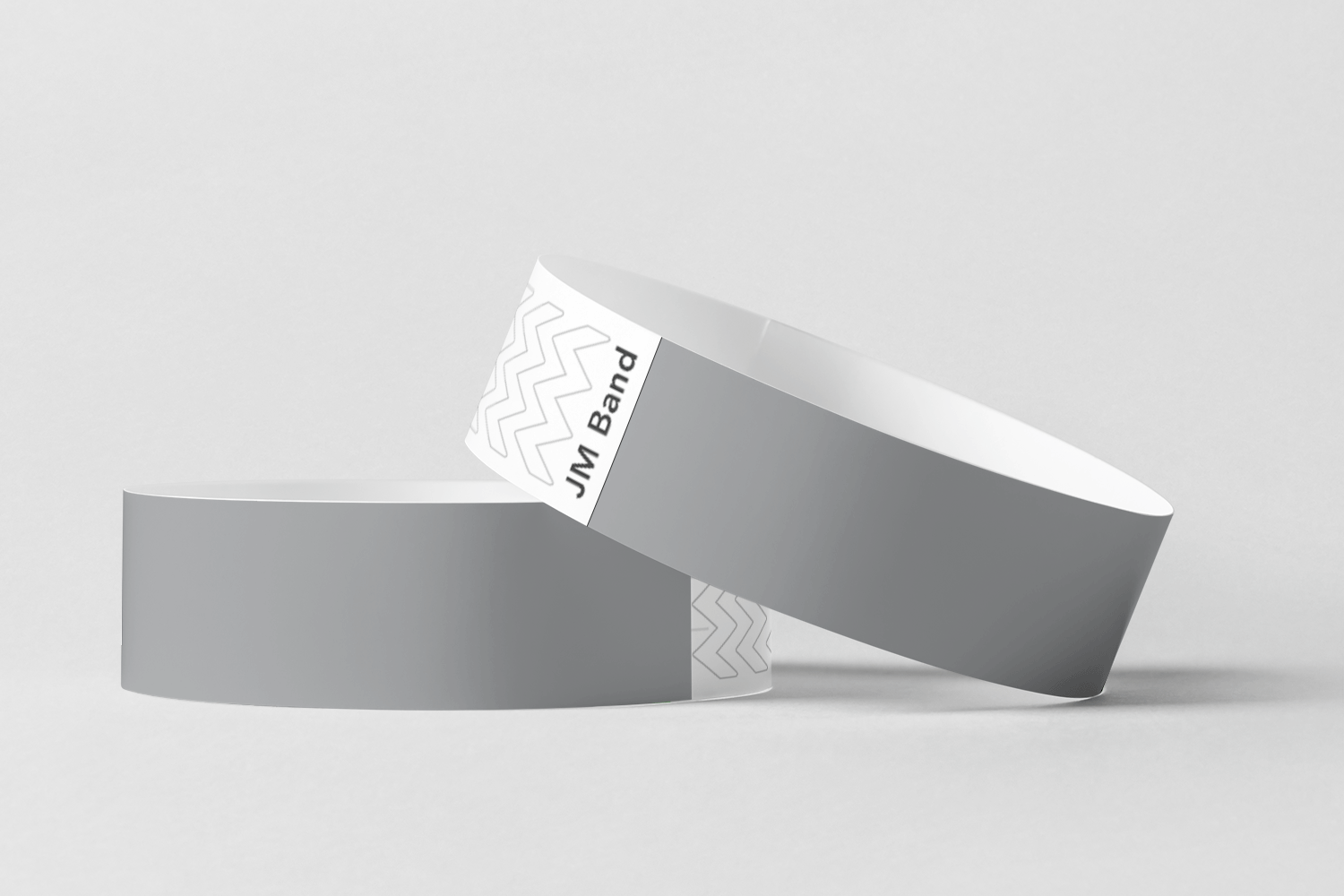 Paper Wristbands -  Plain Stock Paper wristbands JM Band EU 10 Gray 