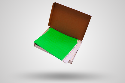 A photo of Paper Wristbands Box Of 1000 - Plain Stock from JM Band®. Purchase Paper wristbands in Green here.